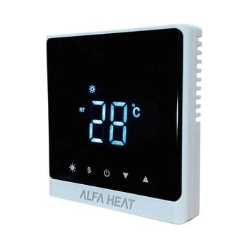 Програмований терморегулятор Alfa Heat Smart Wi-Fi Білий / для теплої підлоги