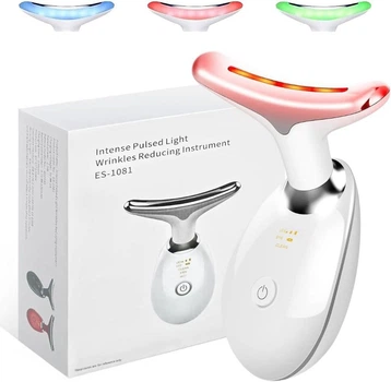 LED массажер для лица и шеи Lux Cove 3 в 1 с USB зарядкой