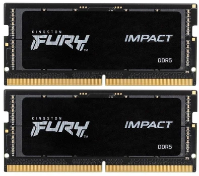 Модуль пам'яті для ноутбука Kingston Fury (ex.HyperX) SoDIMM DDR5 32GB (2x16GB) 5600 MHz Impact Black (KF556S40IBK2-32)