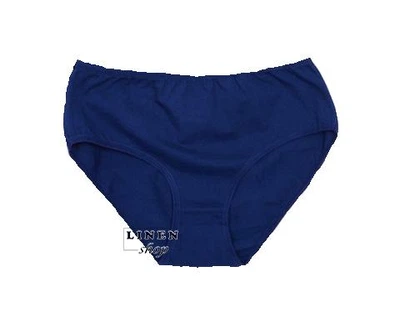 Синие женские хлопковые трусики миди с узкой резинкой 34000-35 Dominant XL