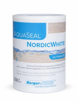 Белый лак для деревянного пола Berger AquaSeal NordicWhite ультрамат 1 л