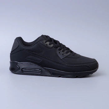 Кроссовки мужские демисезонные кожаные черные (N6200) 45