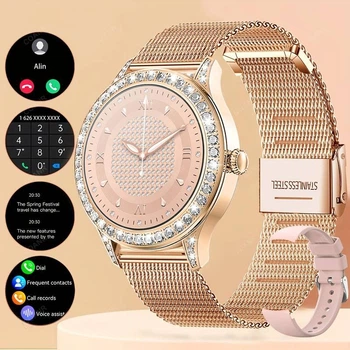 Смарт годинник жіночий Smart Watch з елегантним дизайном, AMOLED 1.27", дзвінки, фітнес і контроль здоров’я, Android/iOS