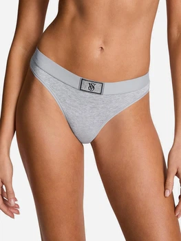 Трусики танга женские хлопковые Victoria's Secret 27204623 L Серые (2855597588164)