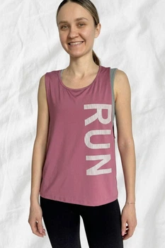 Спортивна майка жіноча RUN Apmi • Оверсайз • Світловідбивна • рожевий L