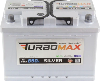 АКБ 85-А/Ч (TurboMax) Silver (R+) 850A (278х175х190мм.) (TM85A820R)