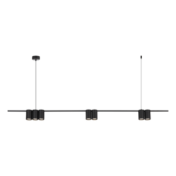 Світильник підвісний (ламель) GENESIS 7xGU10, чорний, алюміній, MILAGRO LIGHTING