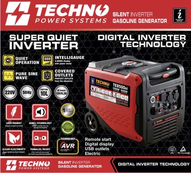Инверторный генератор Techno TE8500EI 5.5кВт