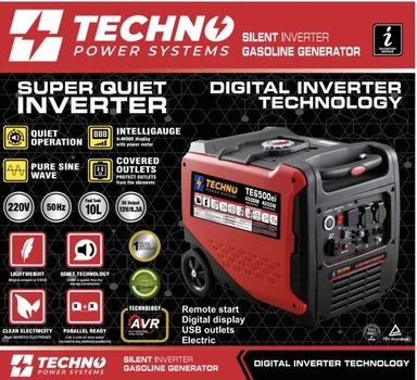 Инверторный генератор Techno TE6500EI 4.5кВт