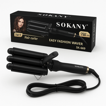 Плойка для волос 3 волны SOKANY SK-669