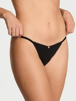 Трусики бикини женские хлопковые Victoria's Secret 809965528 M Черные (1159862731)