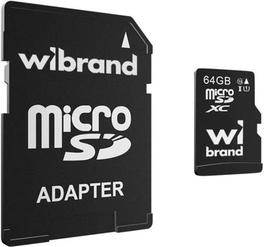 MicroSDXC Wibrand 64 GB mictoSD UHS-I Class 10 (WICDXU1/64GB-A)