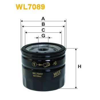 Фильтр масла WIX FILTERS Форд Fiesta Courier II, Fiesta IV (96-02), Фокус, P100 Pick-Up, Tourneo, (WL7089)