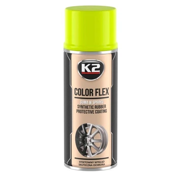 Краска жидкая резина K2 COLOR FLEX желтая глянцевая аэрозоль 400 мл (L343ZO)