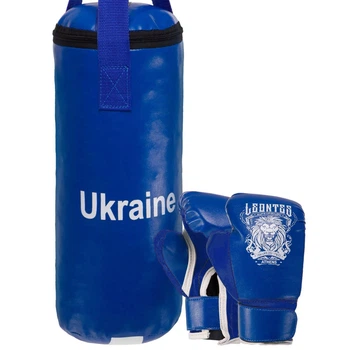 Боксерский набор детский h-40см d-15см LEV UKRAINE синий LV-9940