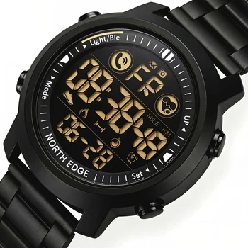 Мужские Спортивные Водостойкие Тактические Часы North Edge Laker Iron Edition 2 Ремешки (387173)