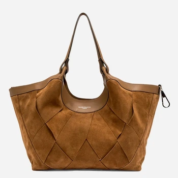 Torebka shopper damska zamszowa Gianni Chiarini BS-12350-INT-CM-1478 Brązowa (800070354446)