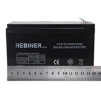 Аккумулятор 12V 8Ah Rebiner Pb-Cd для садового опрыскивателя универсальный