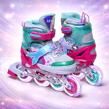 Детские ролики Scale Sports Mermaid Tiffany регулируемый размер 34–37