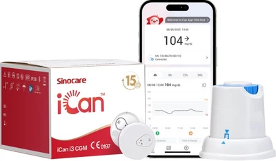 System do ciągłego monitorowania glikemii Sinocare iCan i3 CGM