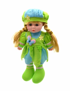Кукла мягкая музыкальная, глаза закрываются, 28 см LY3011-5