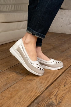 Туфлі DJUS SHOES натуральна шкіра та замша 43 розмір (28 см.) 345.253 Білий