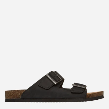 Мужские шлепанцы кожаные Skechers 205712 BLK 39.5 (7US) 25 см Черные (199252324061)