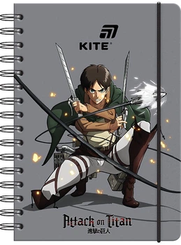 Блокнот на спирали Kite Attack on Titan A5 80 листов Клетка (AT26-190)