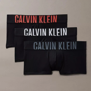 Набір труcів-боксерів чоловічих Calvin Klein NB3611-2QS(Black-Turbulence Multi) M 3 шт Чорний (014056448945)