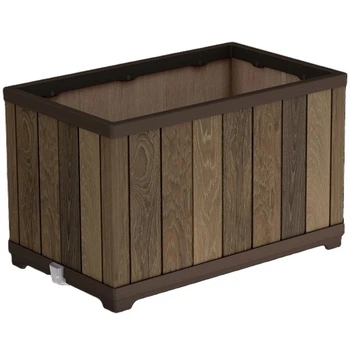Горщик для квітів Keter Deco rectangle planter Walnut 261034
