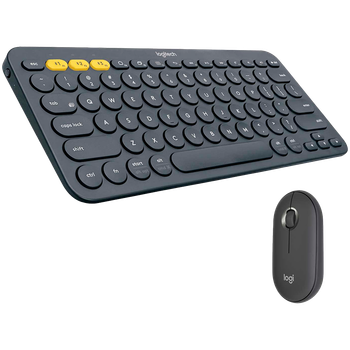Комплект: клавіатура і миша Logitech Pebble 2 Combo Graphite Wireless (920-012239)