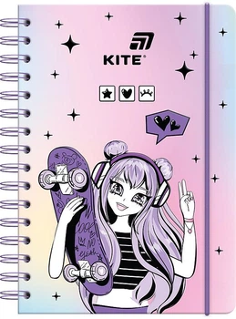 Блокнот на спіралі Kite Anime Dream A5 80 аркушів Клітинка (K26-190)