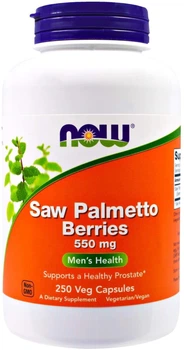 Со пальмето Now (Now Foods) Saw Palmetto 550 мг 250 вегетаріанських капсул (NOW-04748)