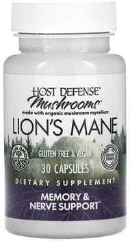 Їжовик гребінчастий Fungi Perfecti Host Defense Lion's Mane 30 вегетаріанських капсул (FPI-03161)