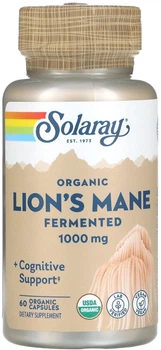 Їжовик гребінчастий Solaray Lion's Mane 500 мг 60 вегетаріанських капсул (SOR-71983)