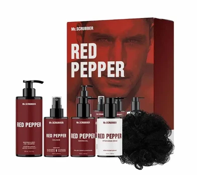 Парфюмированный набор косметики для мужчин Mr.Scrubber Red Pepper Perfumed Men's Essentials Set
