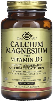 Мінерали Solgar Calcium Magnesium D3 150 таблеток (SOL-00518)