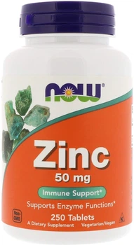 Цинк Now (Now Foods) Zinc 50 мг 250 таблеток (NOW-01522)