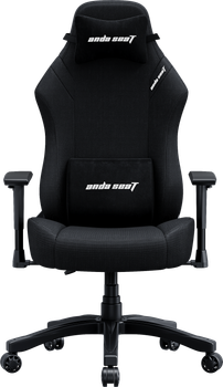 Крісло льняне геймерське ігрове Anda Seat Luna Size L до 100 кг Black Fabric (AD18-44-B-F)