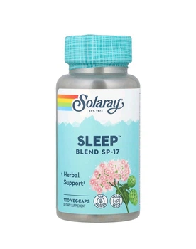 Рослинні капсули для покращення сну Solaray Sleep Blend SP-17 100 капсул 400 мг