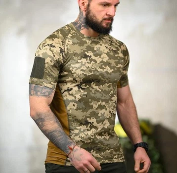 Тактична чоловіча футболка потовідвідна coolmax військова military піксель розмір 3XL