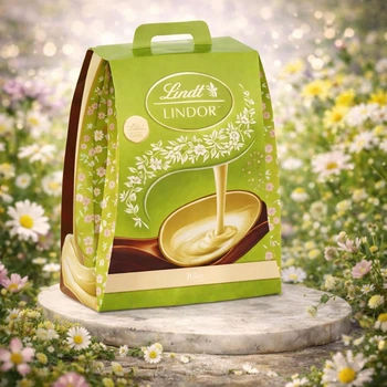 Пасхальное шоколадное яйцо Lindt фисташка молочный шоколад с сюрпризом 360г