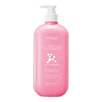 Гель для душу з ніацинамідом Bioaqua Nicotinamide Clean Gloss Body Wash, 500 мл, (03942.Pink)