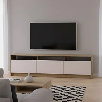 Тумба ТВ Doros U3 Дуб Артизан/Кашемір ДСП 180х33х43 (DRS-011901)