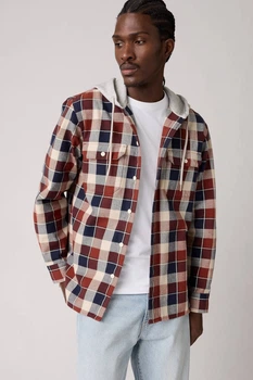 Мужская джинсовая куртка Levi's 52(XL) Принт-клетка (140846)