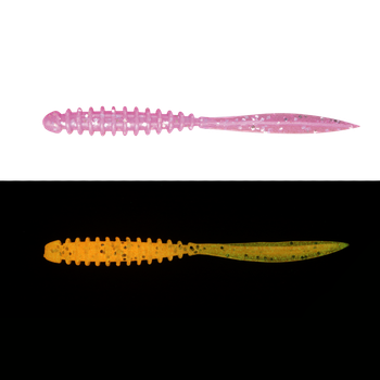 Силикон Jackall Peke Ring 2.5"(8шт) Glow Pink Silver Flake