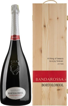 Вино ігристе Bortolomiol Bandarossa Valdobbiadene Prosecco Superiore біле екстрасухе 3 л 11.5% у подарунковій упаковці (8010447503004N)