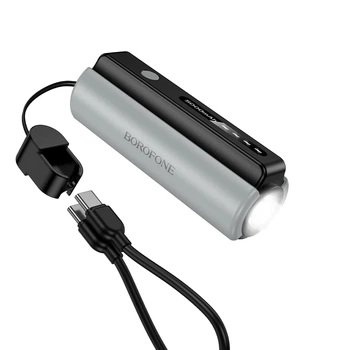 Зовнішній акумулятор BOROFONE BJ87 5000 mAh з ліхтариком Black (р.108 × 31 × 29 мм)