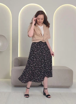 Спідниця літня зі штапелю 881ZARA S чорна