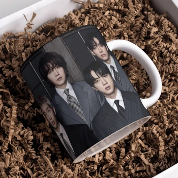 Чашка чорна хамелеон матова Kpop BTS БТС 330 мл (БТС030025)